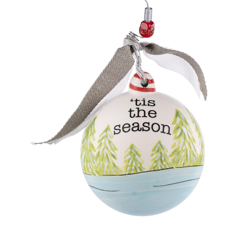 Tis the Season Red Barn Ornament - GLORY HAUS 