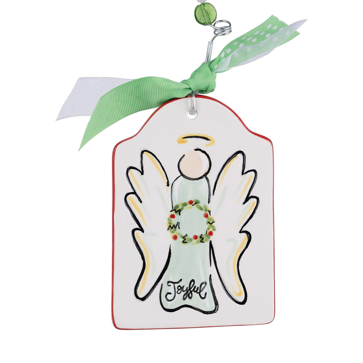 Joyful Angel Flat Ornament - GLORY HAUS 