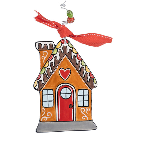 Gingerbread House Flat Ornament - GLORY HAUS 