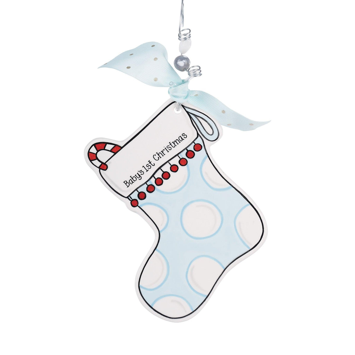 Blue Stocking Flat Ornament - GLORY HAUS 