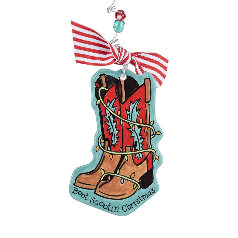 Boot Scootin Christmas Flat Ornament - GLORY HAUS 