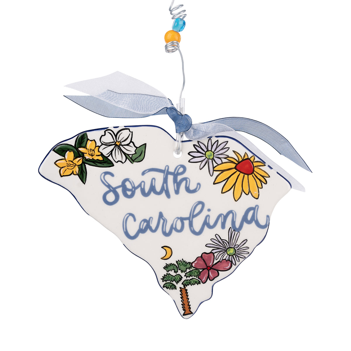State of South Carolina Flat Ornament