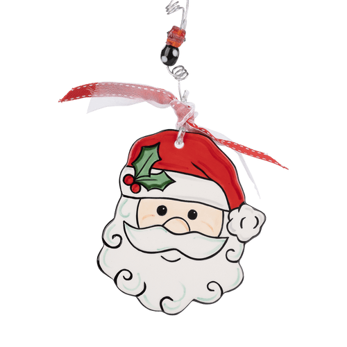 Santa Fluffy Beard Flat Ornament - GLORY HAUS 