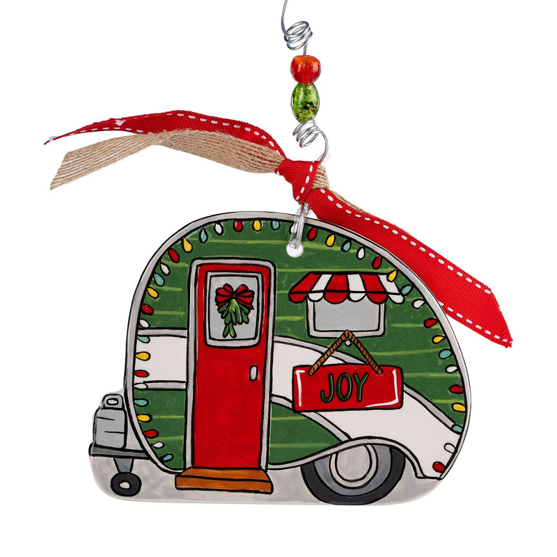 Christmas Camper Flat Ornament - GLORY HAUS 