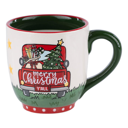 Merry Christmas Y'all Truck Mug - GLORY HAUS 