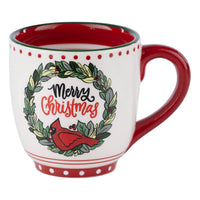 Wreath Red Bird Mug - GLORY HAUS 