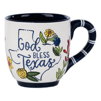 God Bless Texas Flower Mug - GLORY HAUS 