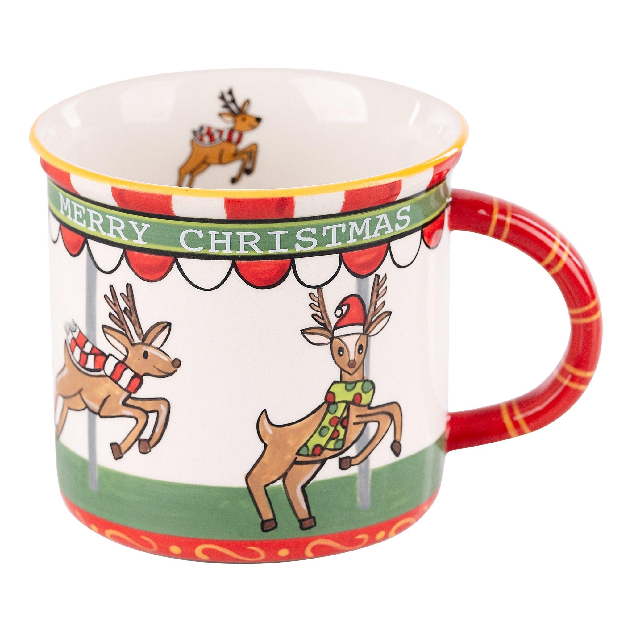Gift This Unique Ceramic Campfire Mug With A Carousel of Reindeer! – GLORY  HAUS
