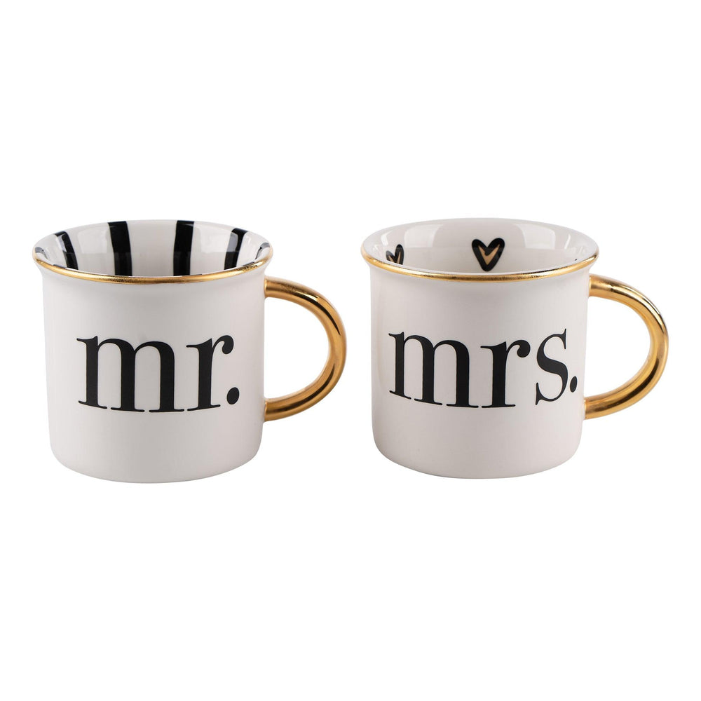 Gold Mr. Mrs. Mug