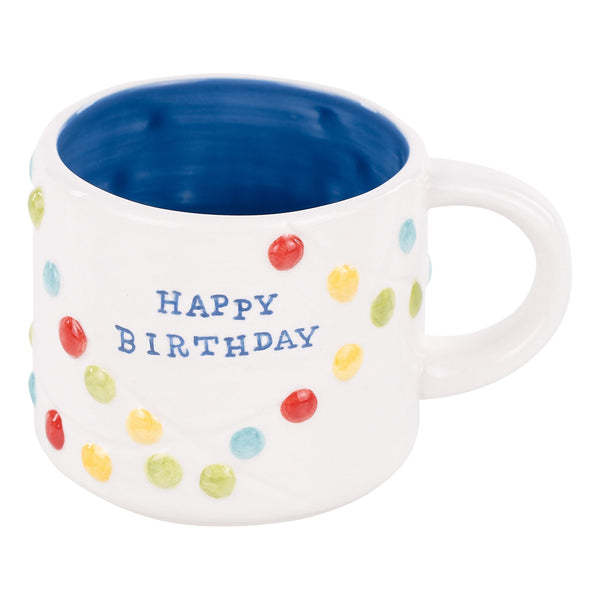 Happy Birthday Pom Pom Mug
