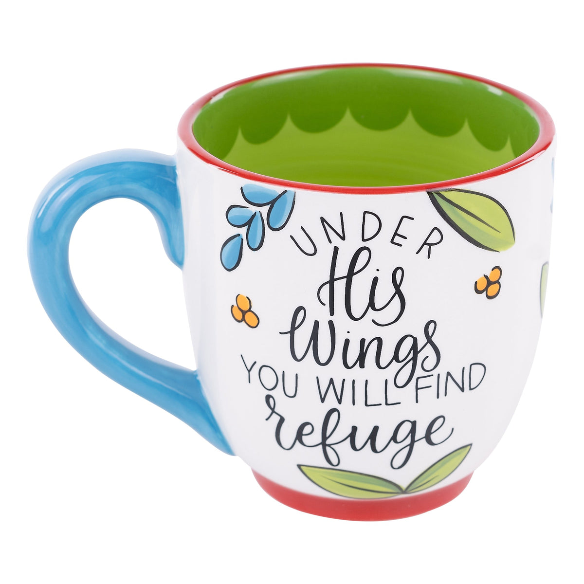 Under His Wings Red Bird Mug