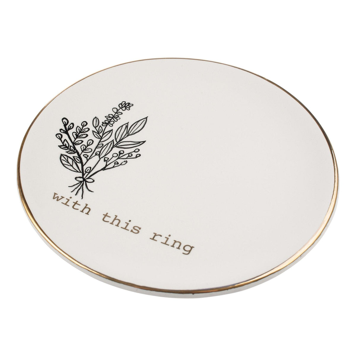Gold With This Ring Trinket Tray - GLORY HAUS 