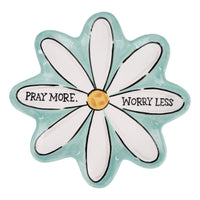 Pray More Worry Less Daisy Trinket Tray - GLORY HAUS 