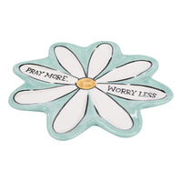 Pray More Worry Less Daisy Trinket Tray - GLORY HAUS 