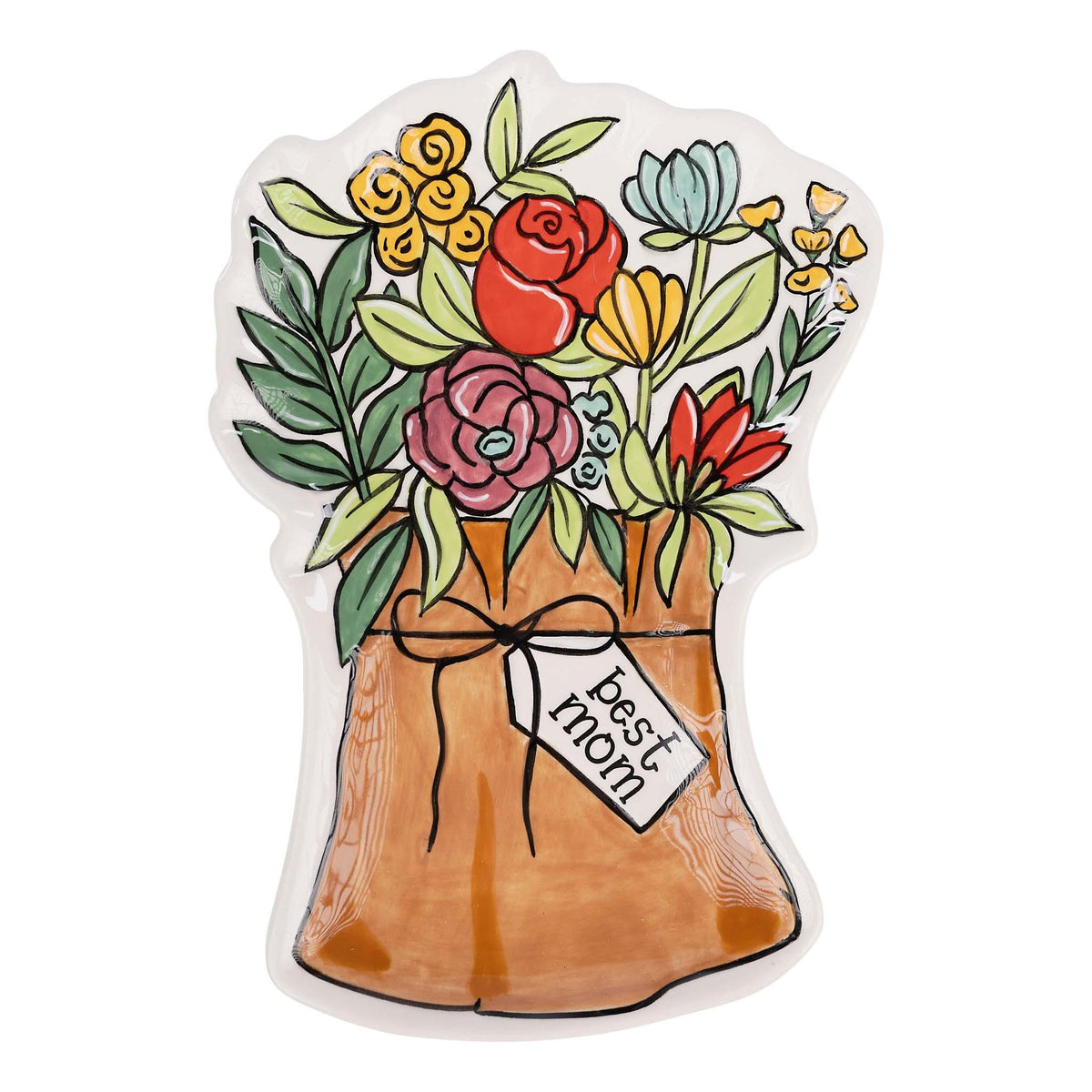 Best Mom Bouquet Trinket Tray - GLORY HAUS 