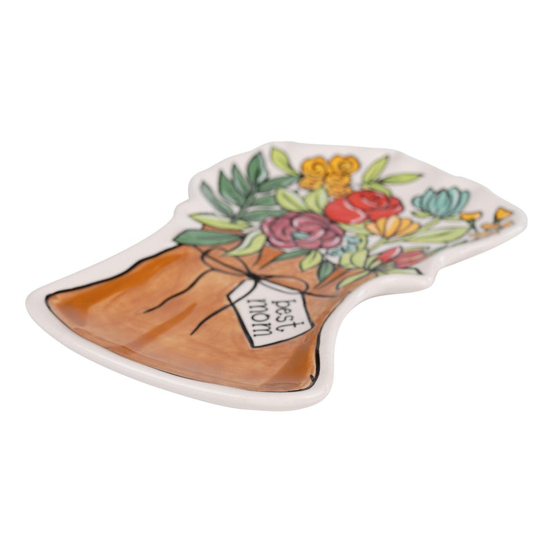 Best Mom Bouquet Trinket Tray - GLORY HAUS 