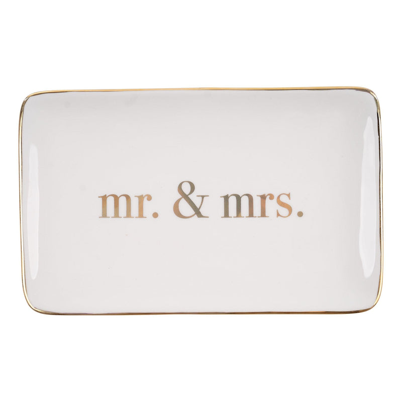 Gold Mr. & Mrs. Trinket Tray - GLORY HAUS 
