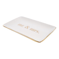 Gold Mr. & Mrs. Trinket Tray - GLORY HAUS 