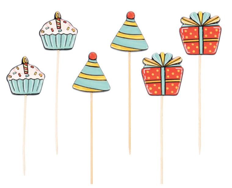 Cupcake Cake Decorations- Set of 6 - GLORY HAUS 