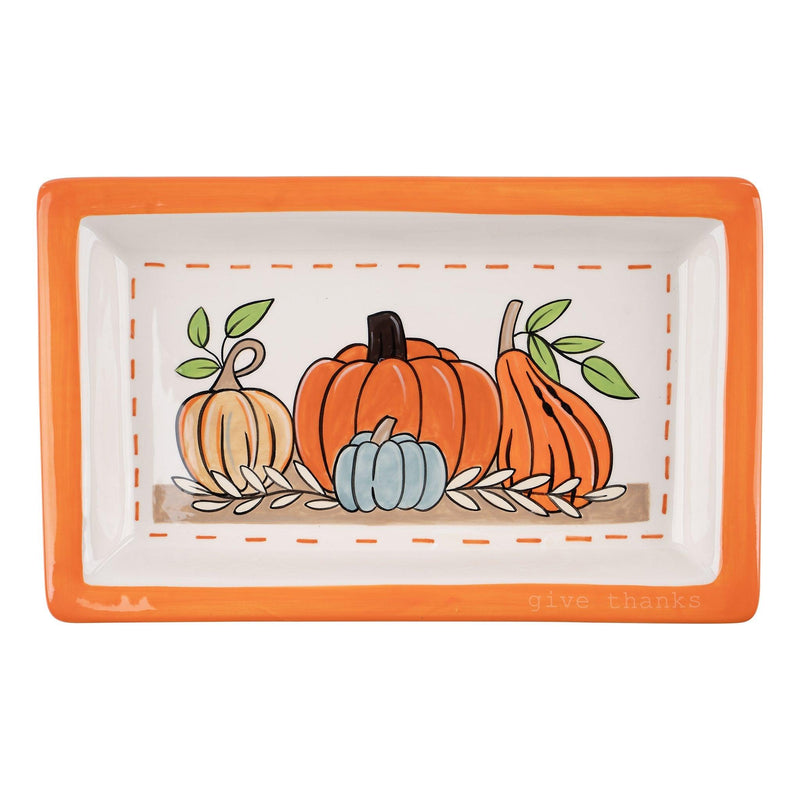 Give Thanks Pumpkin Tray - GLORY HAUS 