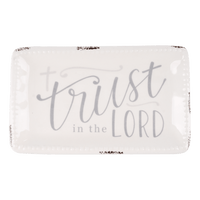 Cross Trust In The Lord Trinket Tray - GLORY HAUS 