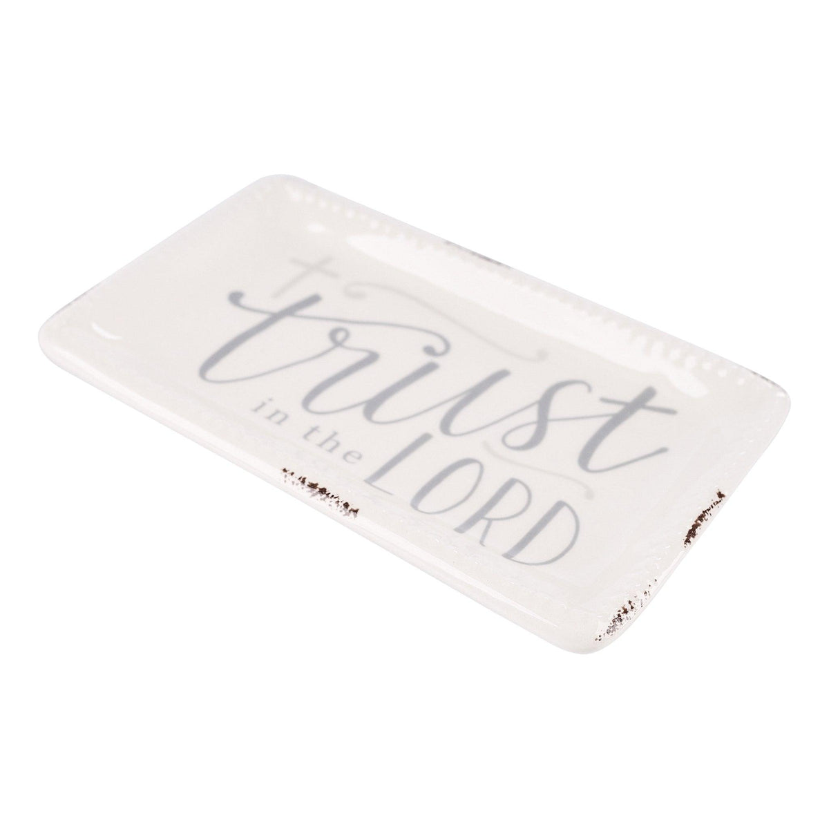 Cross Trust In The Lord Trinket Tray - GLORY HAUS 