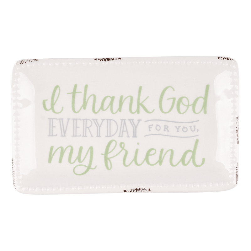 Thank God For You Friend Trinket Tray - GLORY HAUS 