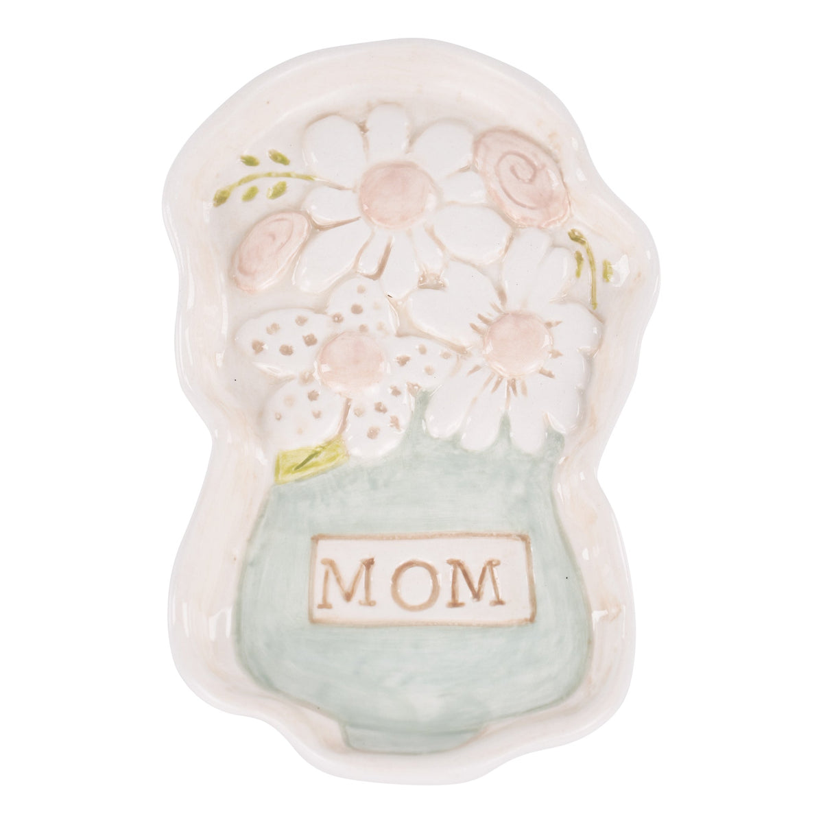 Mom Flower Vase Trinket Tray