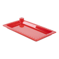 Red Rectangular Platter