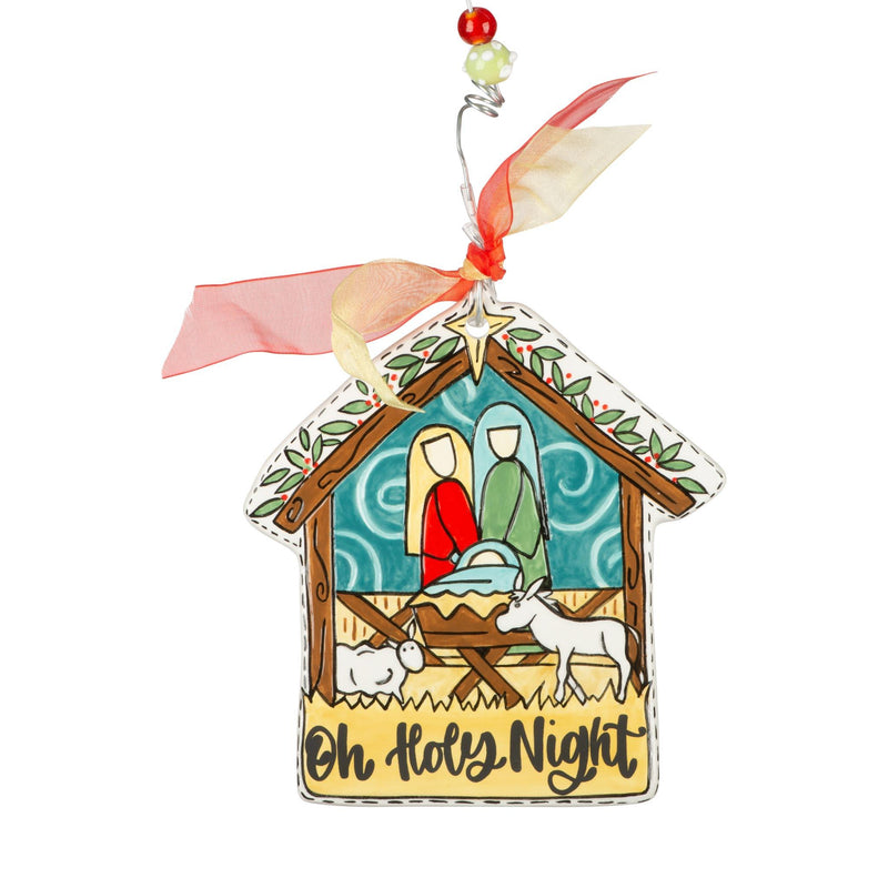 Oh Holy Night Nativity Flat Ornament - GLORY HAUS 