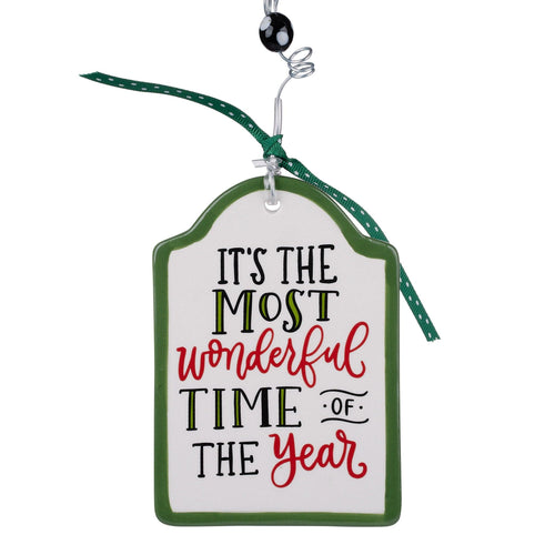 Most Wonderful Time of Year Flat Ornament - GLORY HAUS 
