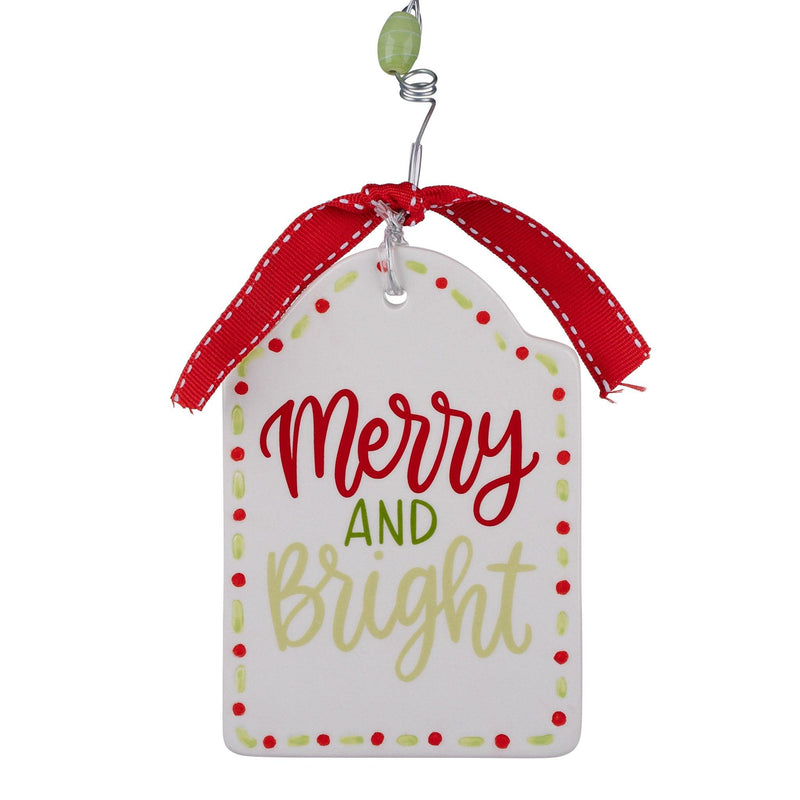 Merry and Bright Flat Ornament - GLORY HAUS 