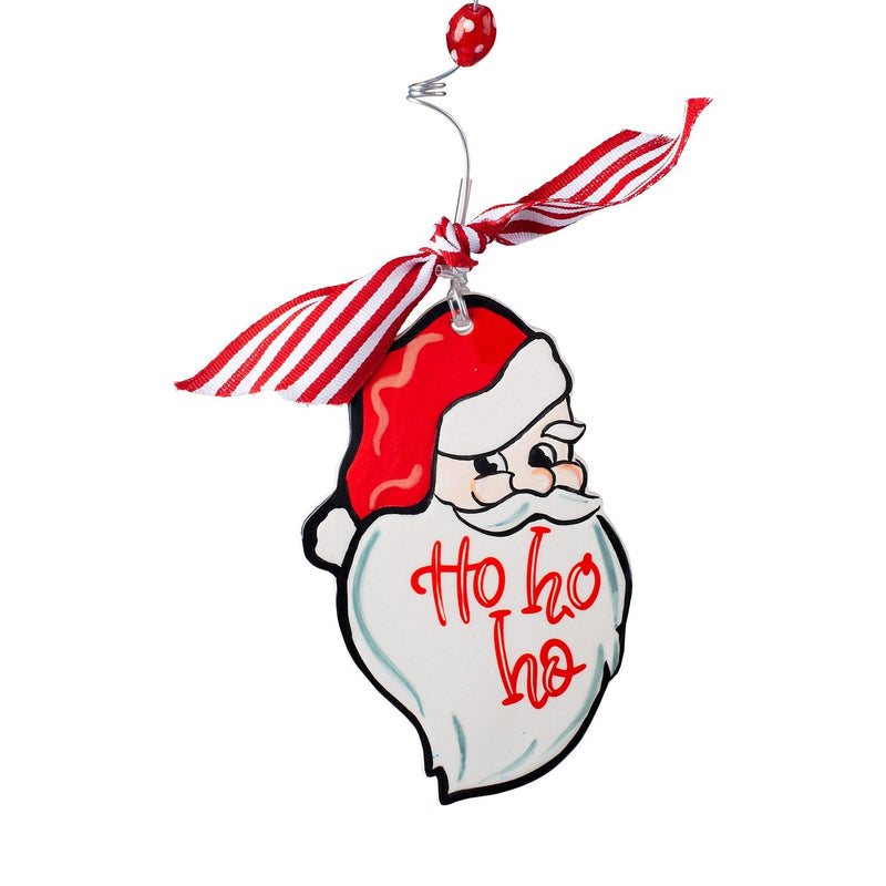 Ho Ho Ho Santa Flat Ornament - GLORY HAUS 