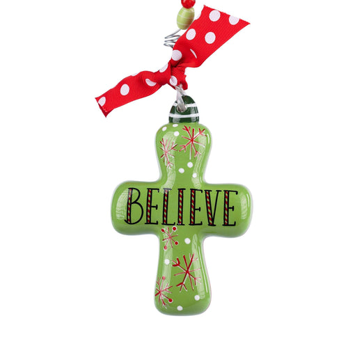 Believe Snowflake Cross Ornament - GLORY HAUS 