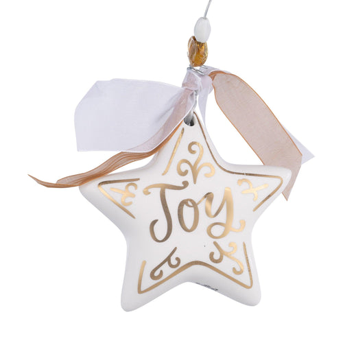 Joy Gold Star Ornament - GLORY HAUS 