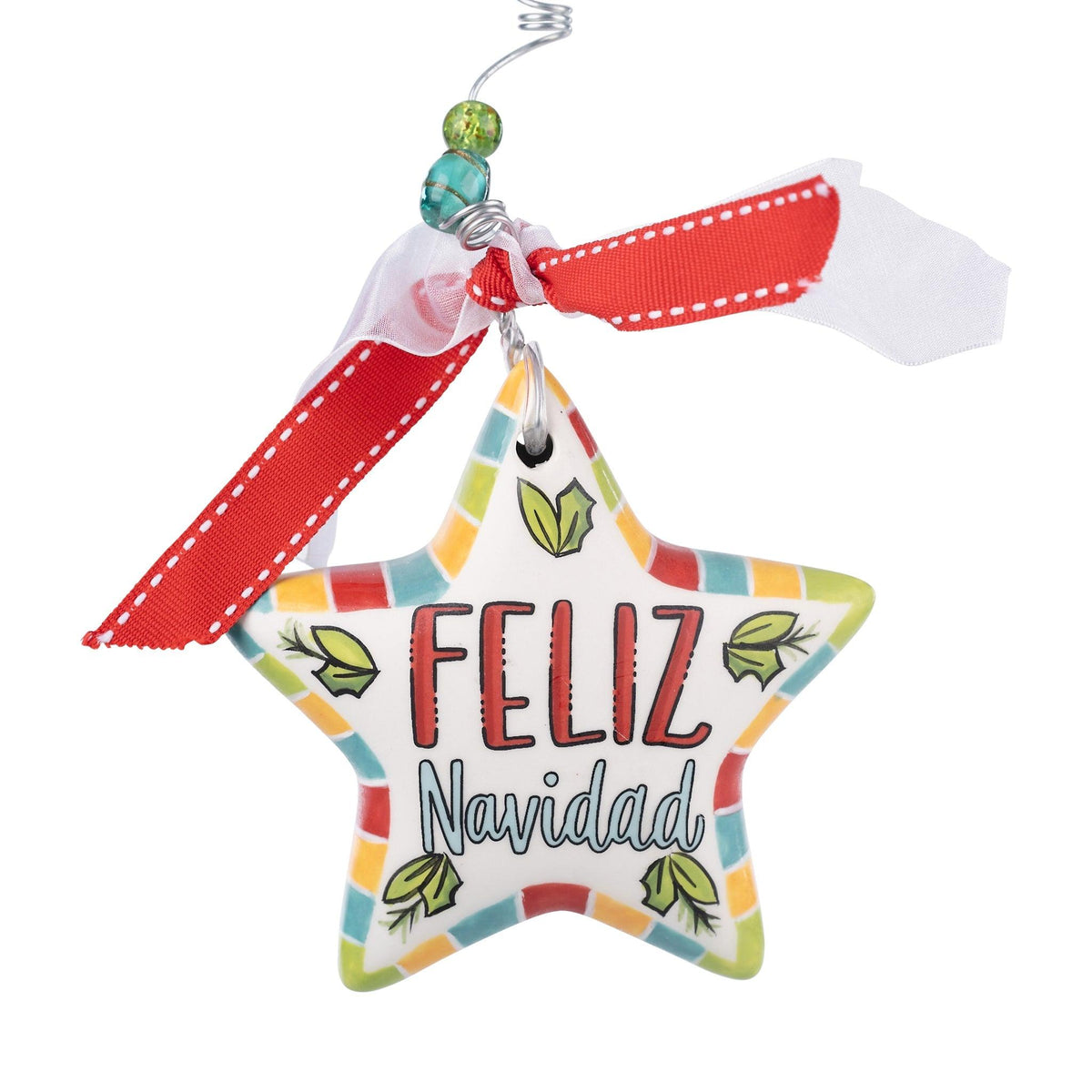 Feliz Navidad Star Ornament - GLORY HAUS 