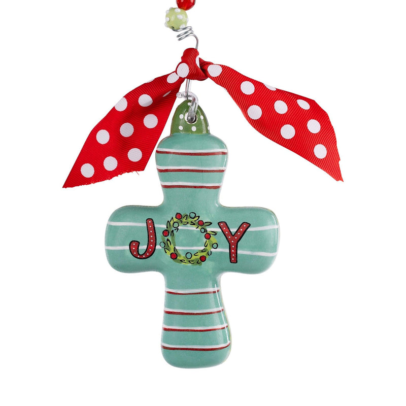 Joy Wreath Cross Ornament - GLORY HAUS 