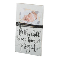 For This Child I Have Prayed Twine Frame - GLORY HAUS 