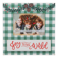 Joy to the World Plaid Frame - GLORY HAUS 