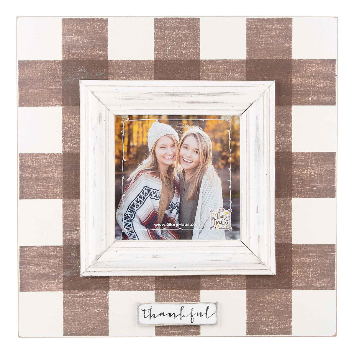 Thankful Plaid Frame - GLORY HAUS 