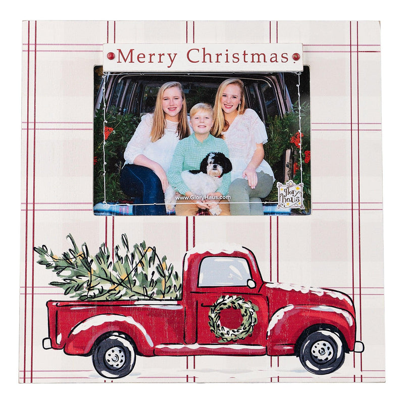 Red Truck Merry Christmas Frame - GLORY HAUS 