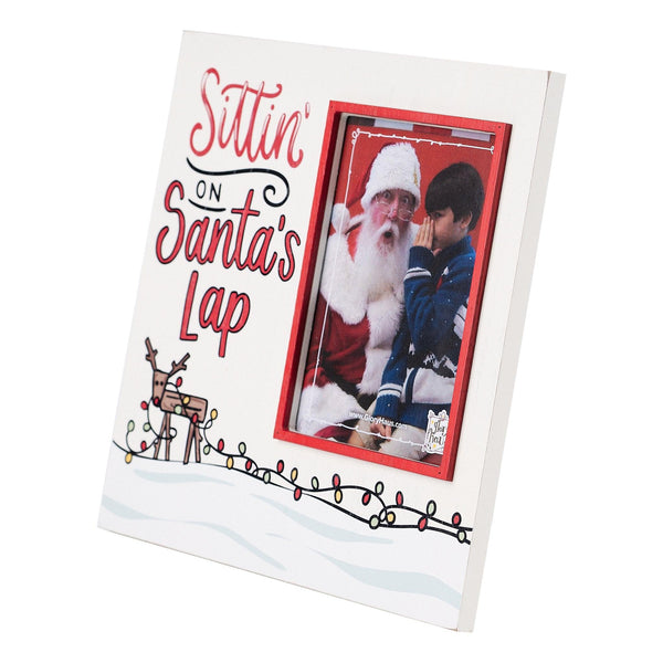 Sittin on Santa's Lap Reindeer Frame - GLORY HAUS 