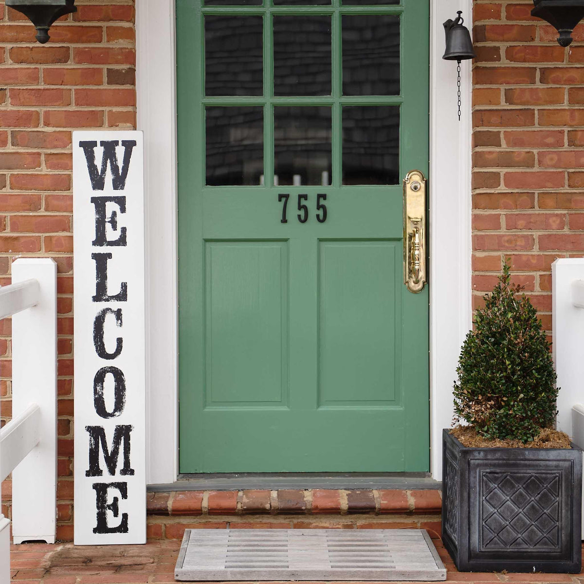 Whitewashed Welcome Board - GLORY HAUS 