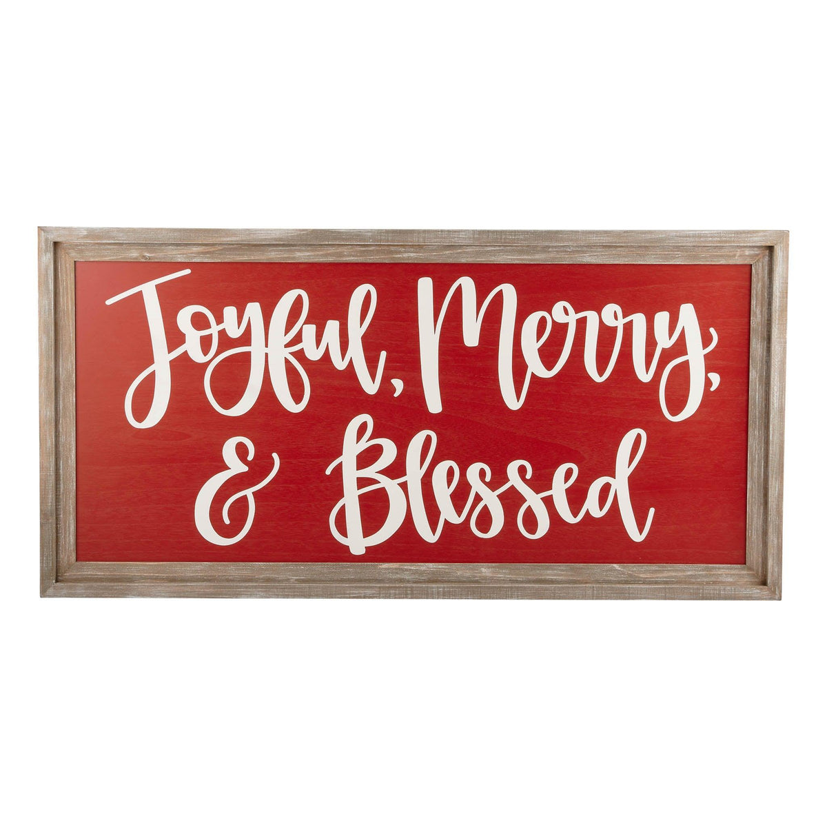 Joyful Merry & Blessed Framed Board - GLORY HAUS 