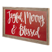 Joyful Merry & Blessed Framed Board - GLORY HAUS 