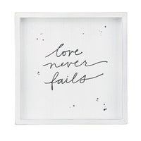 Love Never Fails Framed Board - GLORY HAUS 