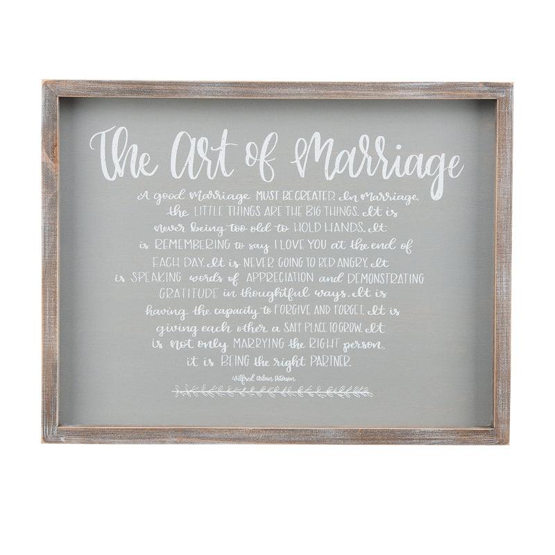 Art of Marriage Framed Board Small - GLORY HAUS 