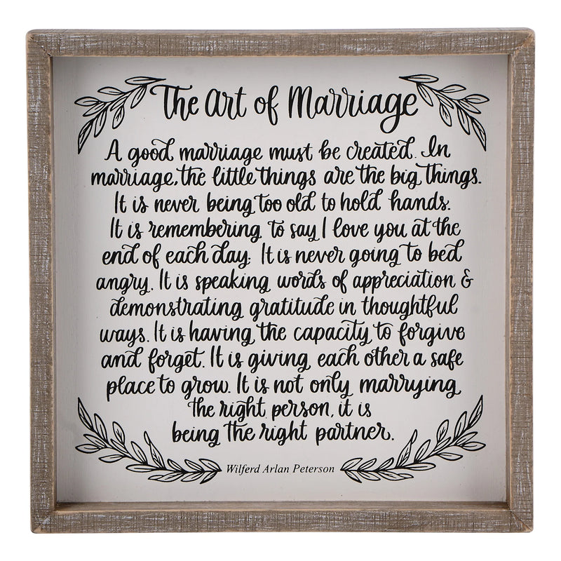 Art of Marriage Framed Board Large - GLORY HAUS 