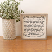 Art of Marriage Framed Board Small