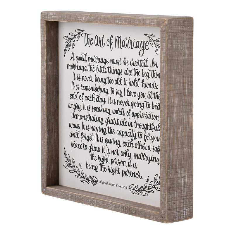 Art of Marriage Framed Board Small - GLORY HAUS 